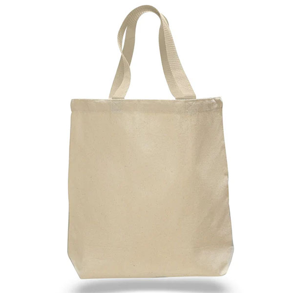 Sacs fourre-tout 100% coton en toile avec poignées de couleur