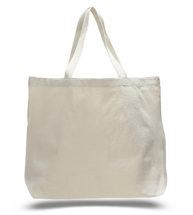 Grand sac fourre-tout sur toile avec longues poignées Web